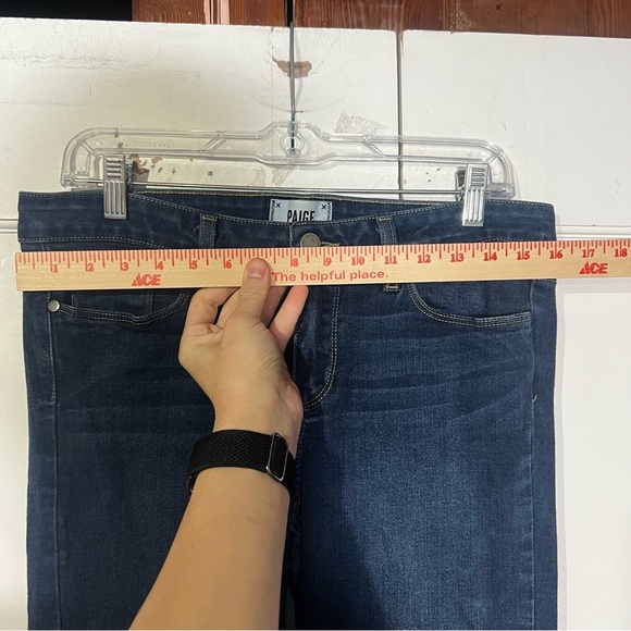 PAIGE Skyline Skinny Jeans Size 31 in Blue Zinna Mid Rise Stretchy Fitting - Picture 5 of 11